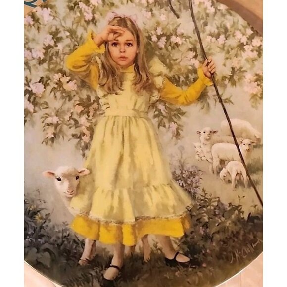 Vtg 1983 Little Bo Peep Collector Plate by John McClelland Mother Goose COA - Picture 1 of 10